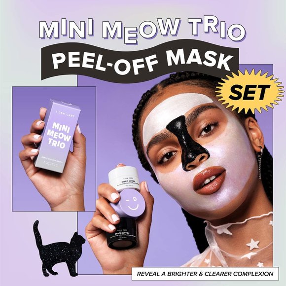 [NIB] I DEW CARE Mini Meow Trio - 3 Chrome Masks - Picture 3 of 8